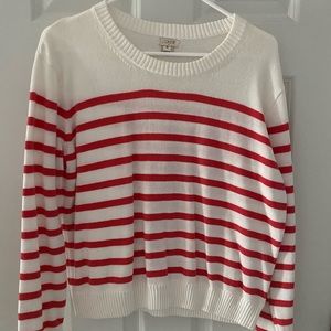 j crew striped sweater